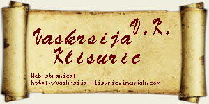 Vaskrsija Klisurić vizit kartica